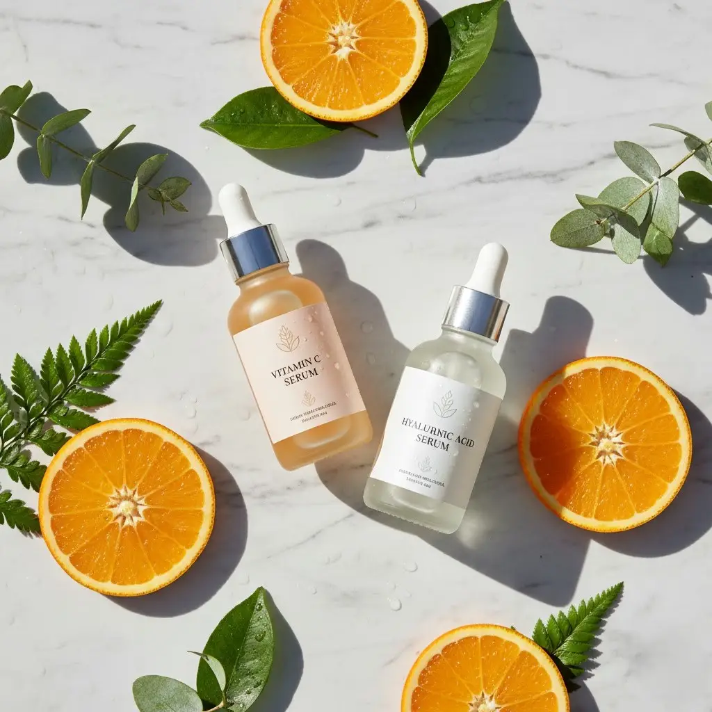Vitamin C and Hyaluronic Acid Serums