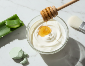 homemade yogurt mask with honey